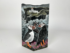 Fair Isle Puffins at the North Lighthouse Die-Cut