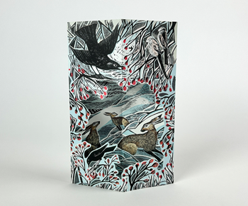 Hares in Conversation Die-Cut