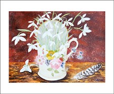 Snowdrops in a Floral Cup