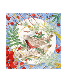 Winter Bird and Berries